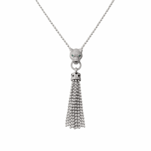 Panthere Necklace, Half-Paved