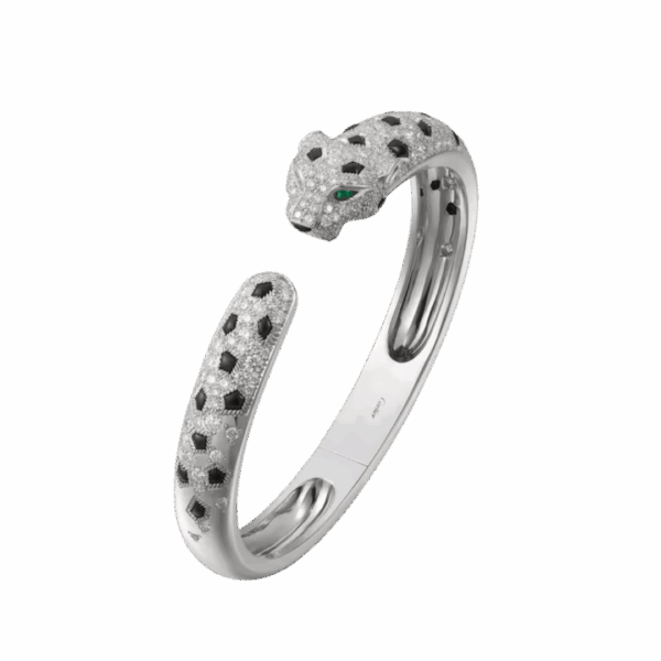 Panthere Bracelet, Medium Model, Half-paved