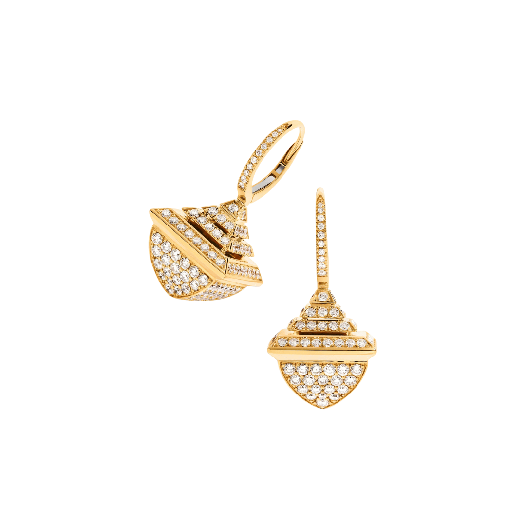 Cleo Rev Full Diamond Drop Earrings