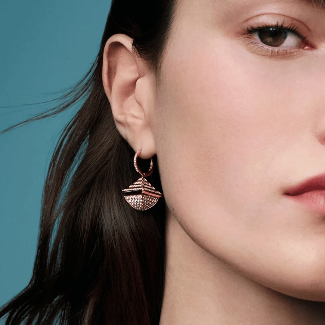 Cleo Rev Full Diamond Drop Earrings - Image 5