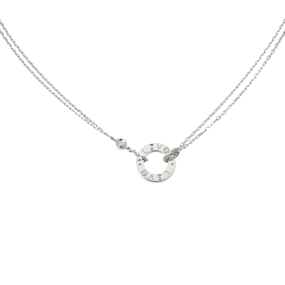 LOVE pendant, 2 diamonds