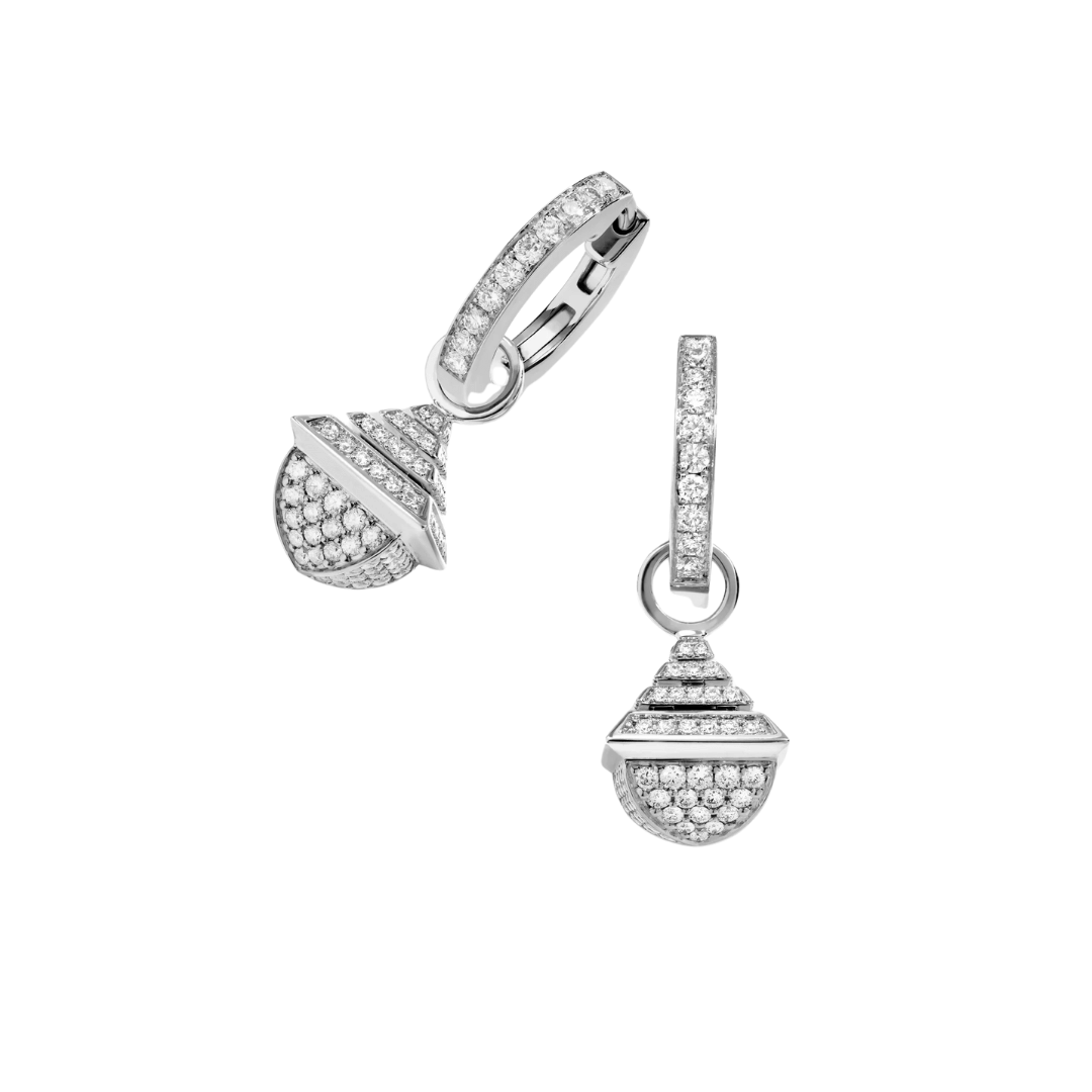 Cleo Rev Midi Full Diamond Drop Earrings